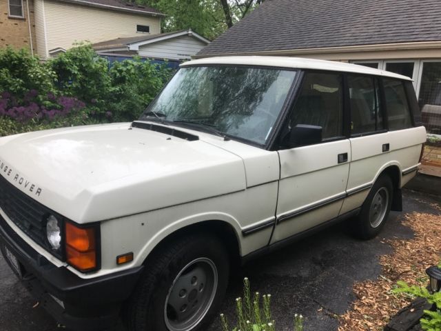 1990 White Land Rover Range Rover SUV