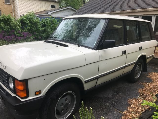 1990 White Land Rover Range Rover SUV