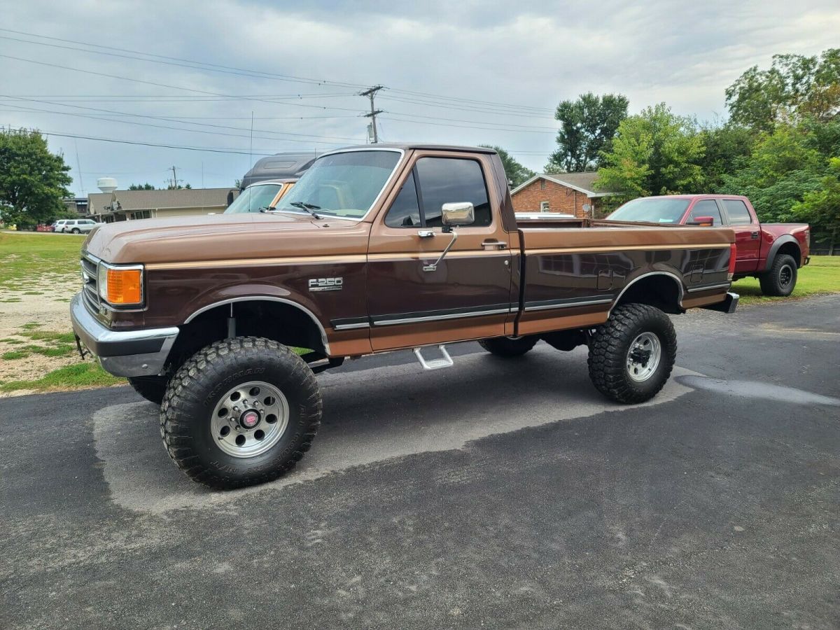1990 Brown Ford F-250 Standard Cab Pickup