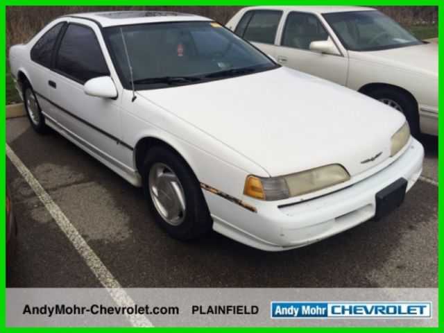 1990 White Ford Thunderbird Coupe