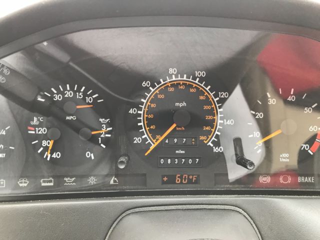 1990 Red Mercedes-Benz SL-Class Convertible