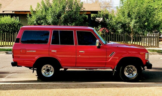 1990 Red Toyota Land Cruiser SUV