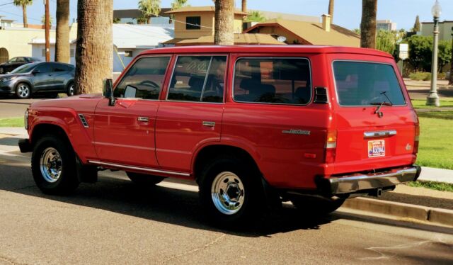 1990 Red Toyota Land Cruiser SUV