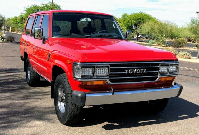 1990 Red Toyota Land Cruiser SUV