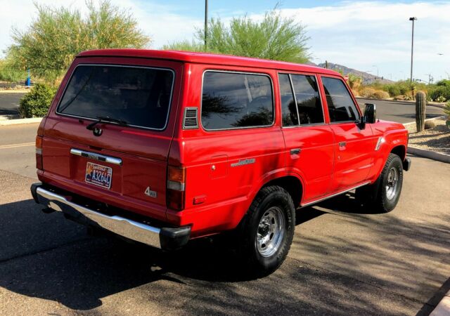 1990 Red Toyota Land Cruiser SUV