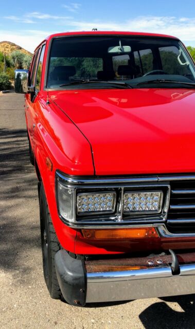 1990 Red Toyota Land Cruiser SUV