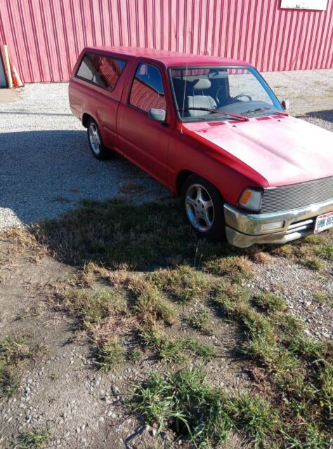 1990 Red Toyota Pickup