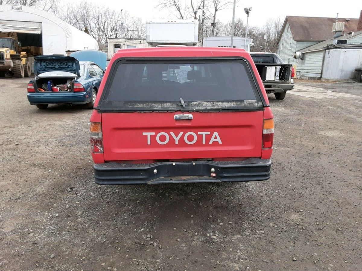 1990 Red Toyota Pickup Extended Cab Pickup