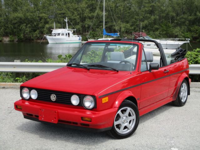 1990 Red Volkswagen Cabrio Convertible