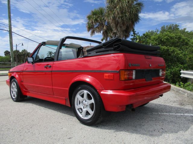 1990 Red Volkswagen Cabrio Convertible