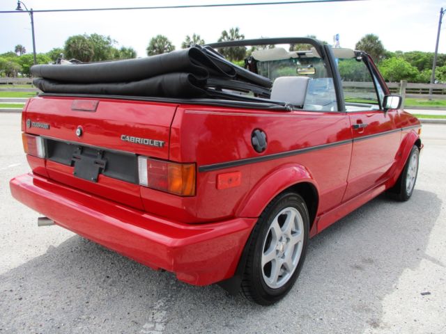 1990 Red Volkswagen Cabrio Convertible