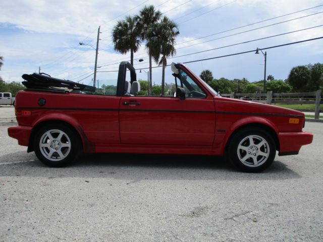 1990 Red Volkswagen Cabrio Convertible
