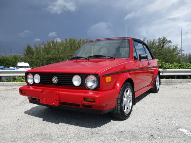 1990 Red Volkswagen Cabrio Convertible