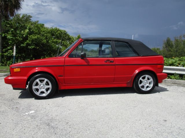 1990 Red Volkswagen Cabrio Convertible