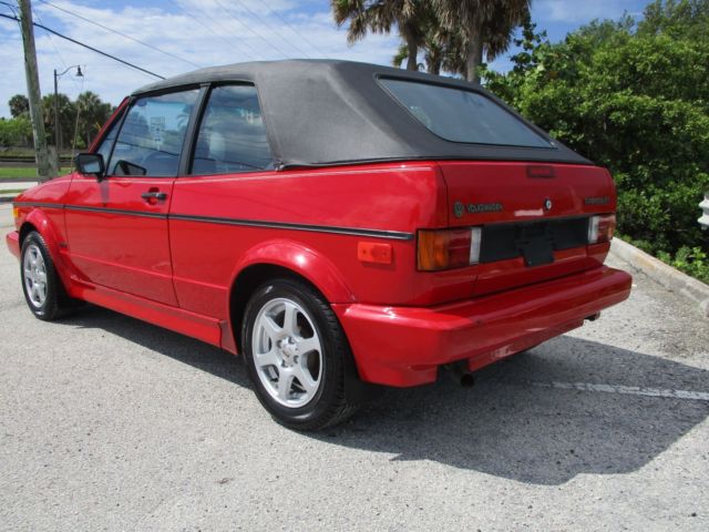 1990 Red Volkswagen Cabrio Convertible