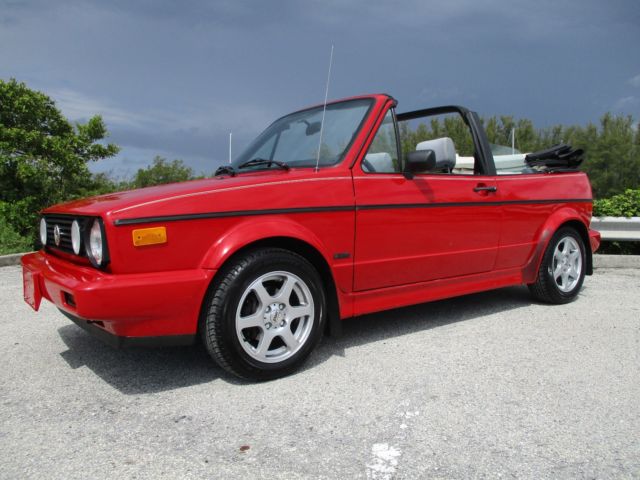 1990 Red Volkswagen Cabrio Convertible