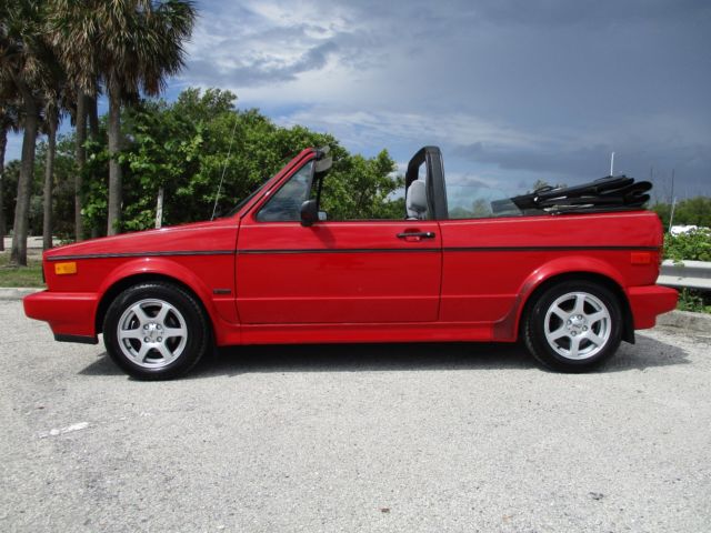 1990 Red Volkswagen Cabrio Convertible