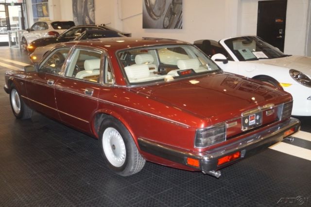 1990 Red Jaguar XJ-Series Sedan