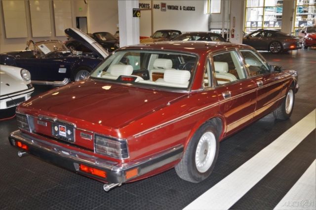 1990 Red Jaguar XJ-Series Sedan