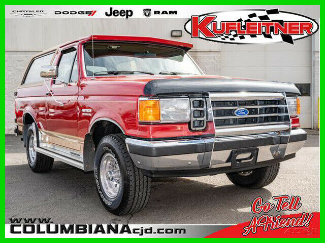 1991 Red Ford Bronco