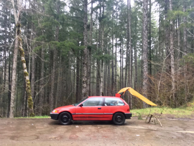 1991 Red Honda Civic Hatchback