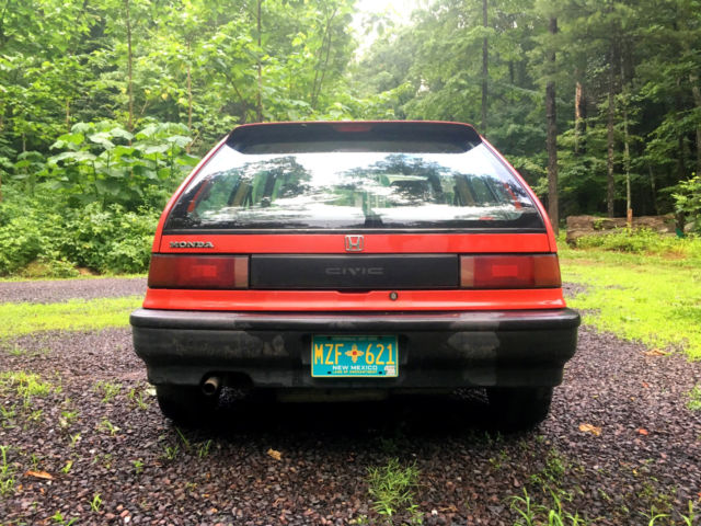 1991 Red Honda Civic Hatchback