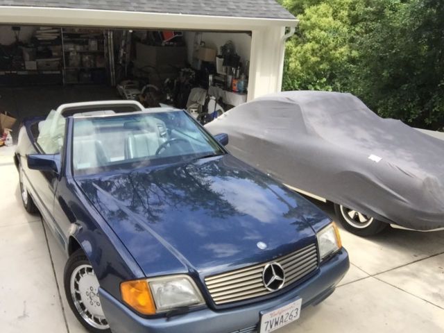 1991 Blue Mercedes-Benz SL-Class Coupe