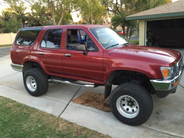 1991 Burgundy Toyota 4Runner SUV
