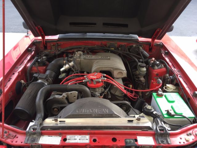 1991 Red Ford Mustang Convertible
