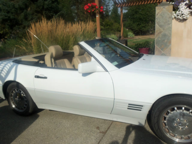 1991 white Mercedes-Benz SL-Class Convertible
