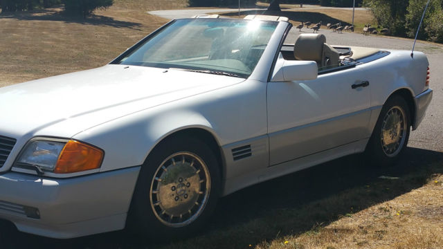 1991 white Mercedes-Benz SL-Class Convertible