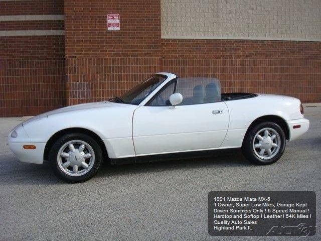 1991 White Mazda MX-5 Miata
