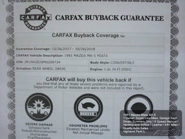 1991 White Mazda MX-5 Miata