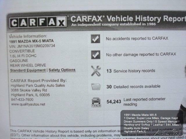 1991 White Mazda MX-5 Miata