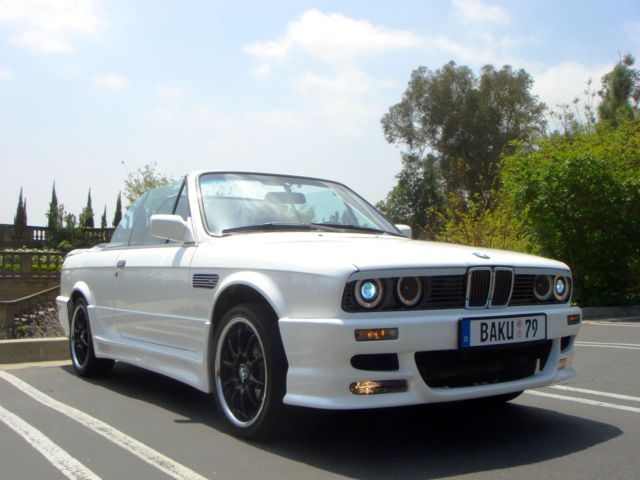 1991 PearlWhite BMW 3-Series Convertible