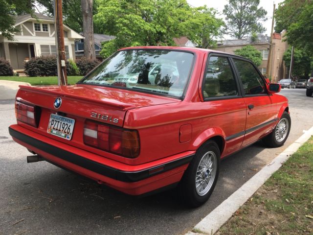1991 Red BMW 3-Series Coupe