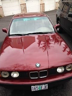 1991 Burgundy BMW 5-Series Sedan