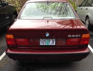 1991 Burgundy BMW 5-Series Sedan