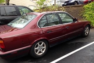 1991 Burgundy BMW 5-Series Sedan