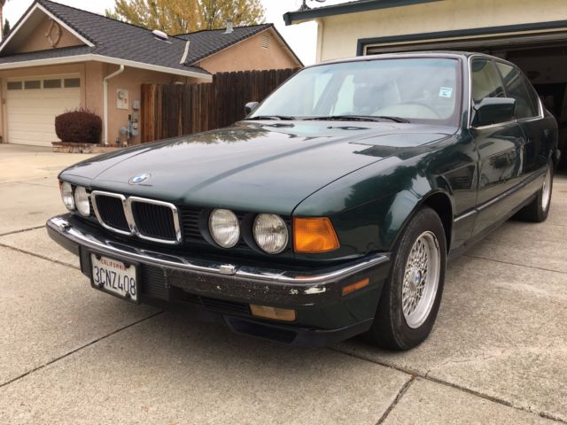 1991 Green BMW 7-Series Sedan
