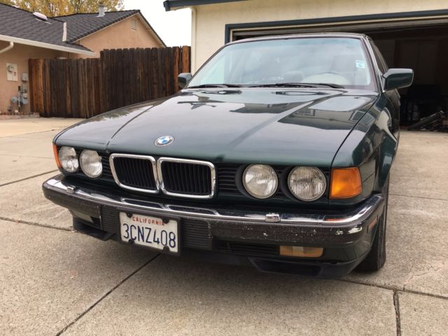 1991 Green BMW 7-Series Sedan