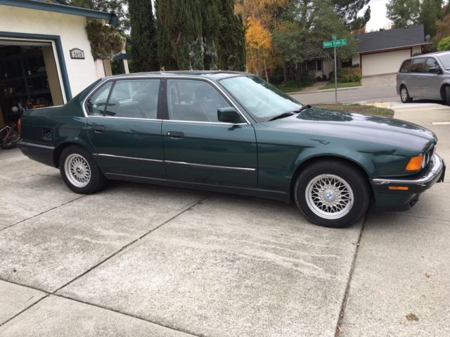 1991 Green BMW 7-Series Sedan