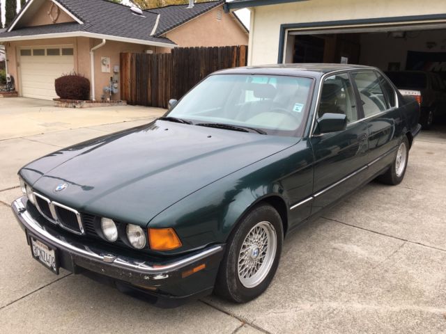 1991 Green BMW 7-Series Sedan