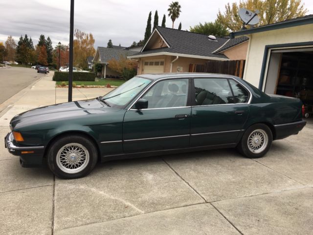 1991 Green BMW 7-Series Sedan