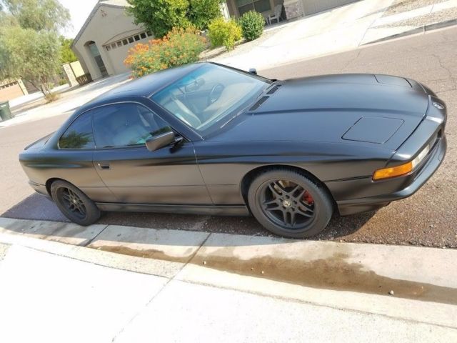 1991 Matte Black BMW 8-Series Coupe
