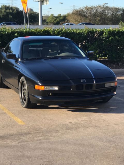 1991 Matte Black BMW 8-Series Coupe