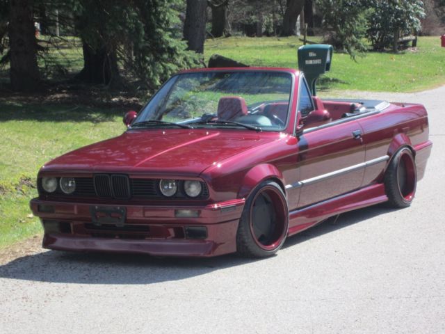 1991 Red BMW 3-Series Convertible