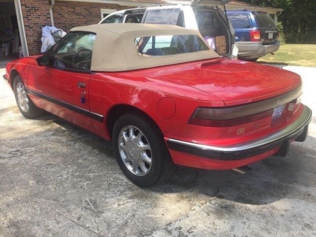 1991 Red Buick Reatta Convertible