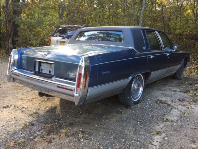 1991 Blue Cadillac Brougham Sedan
