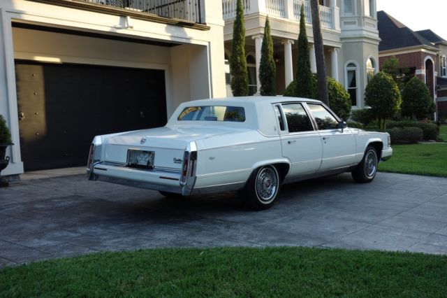 1991 White Cadillac Brougham Sedan